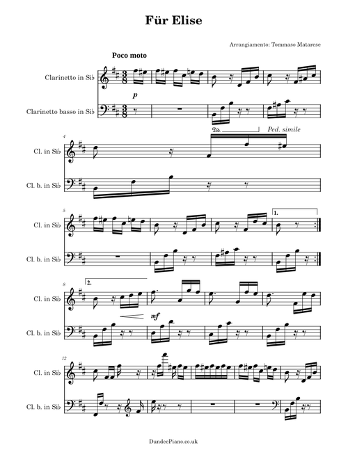 Fur Elise (carinett duo)