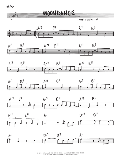 Moondance - Van Morrison (Real Book - Melody-Chords)
