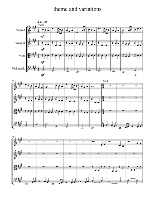 GCSE Theme and Variations