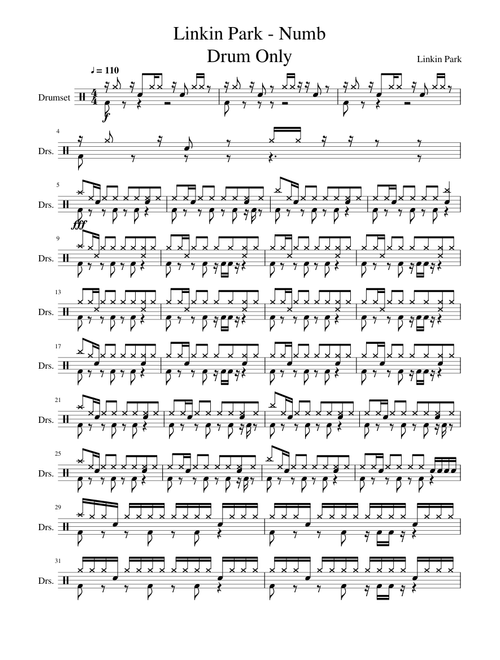 Linkin Park - Numb - Drum Only