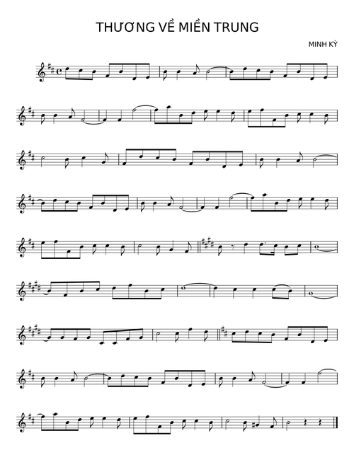 THƯƠNG VỀ MIỀN TRUNG – MINH KỲ