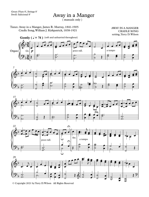 Away in a Manger (Arr. Terry D. Wilson) - William J. Kirkpatrick, James R. Murray (Instrumental Solo)