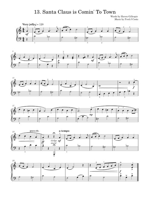 Santa Claus is Comin' To Town - John Frederick Coots (Solo)