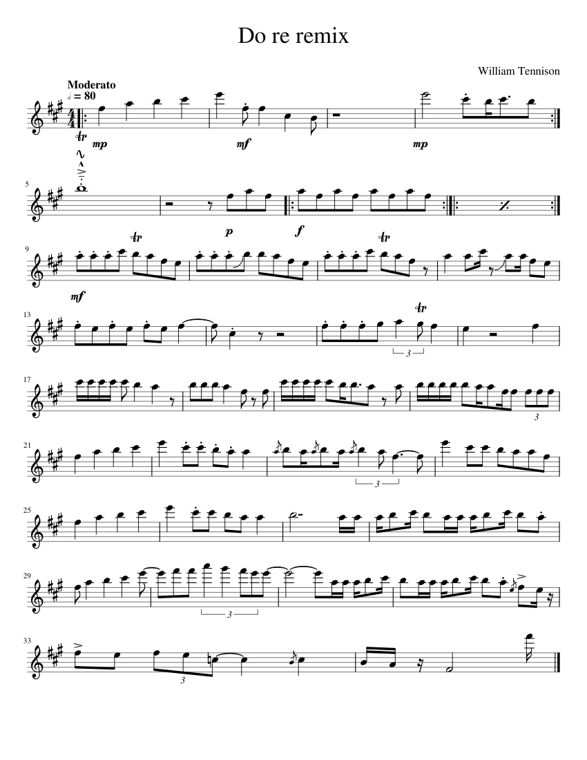 Do Re Mi Fa So Blackbear do re mi blackbear Sheet music for Saxophone alto (Solo) | Musescore.com