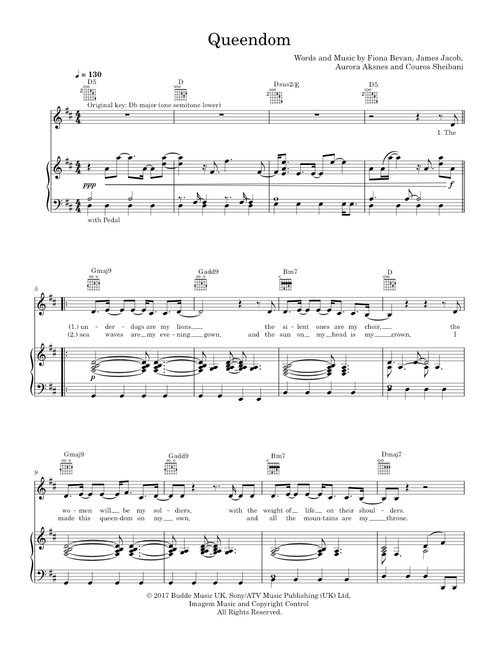 Queendom - AURORA (Piano-Voice)