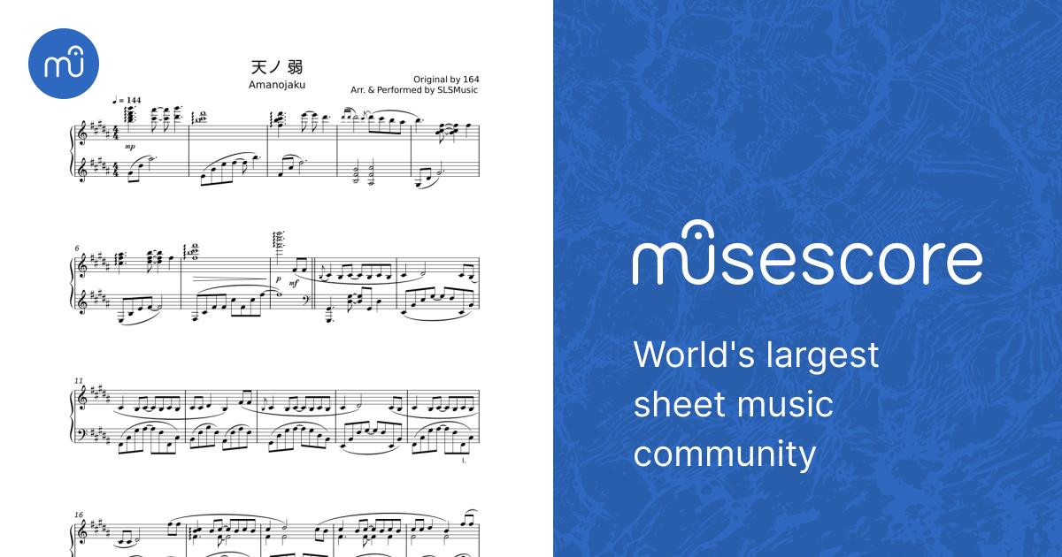 天ノ 弱 – 164;SLSMusic Sheet Music for Piano (Solo) | MuseScore.com