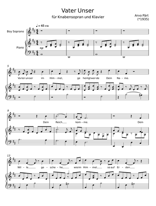 Vater Unser - Arvo Pärt