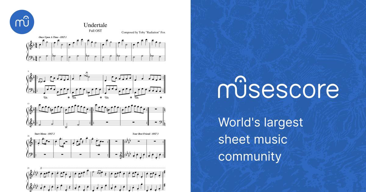 UNDERTALE - FULL OST Sheet Music for Piano (Solo) | MuseScore.com