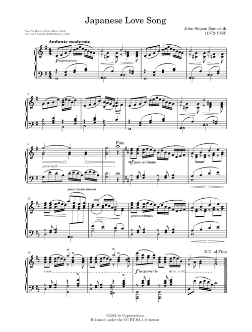 Japanese Love Song – John Stepan Zamecnik