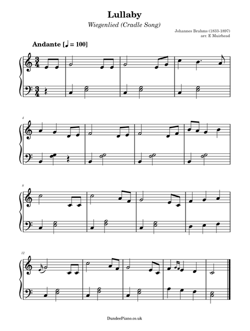 Lullaby - Brahms