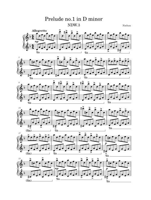 Nathan- Prelude no.1 in D minor (NDW.3)