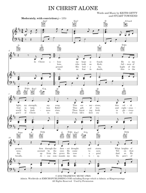In christ alone - Keith and Kristyn Getty (Piano-Vocal-Guitar)