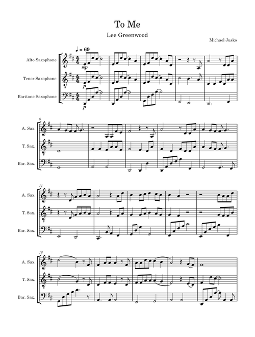 To Me – Lee Greenwood