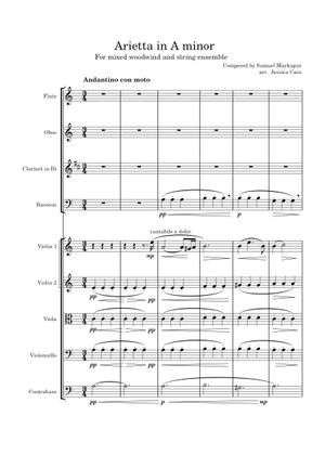 Arietta in A minor – Samuel Maykapar Sheet Music for Piano (Solo ...