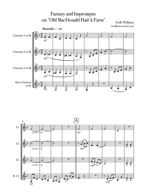 Fantasy and Impromptu on 'Old MacDonald had A Farm' (Arr. Neille Williams) - Traditional (Woodwind Ensemble)