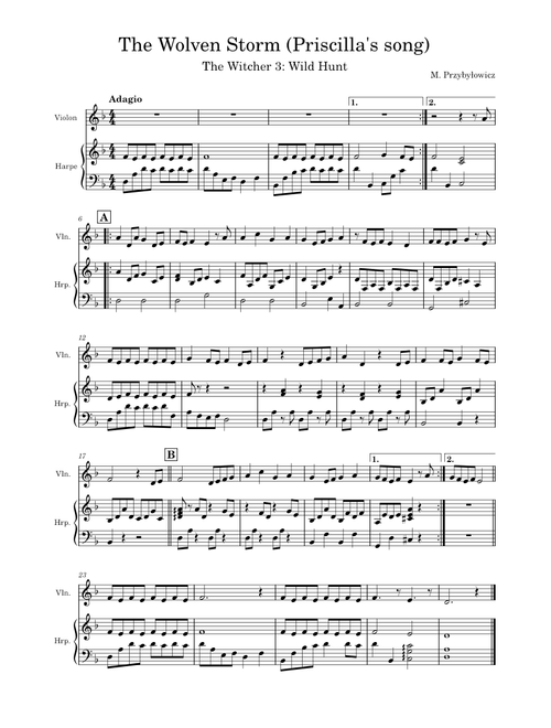 The Witcher 3: Wild Hunt - The Wolven Storm - Priscilla's Song – Marcin Przybyłowicz