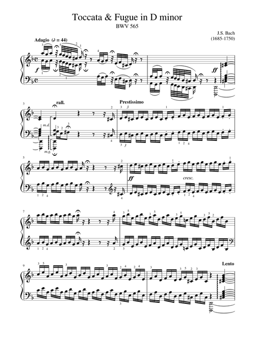J.S. Bach - Toccata & Fugue in D minor, BWV 565