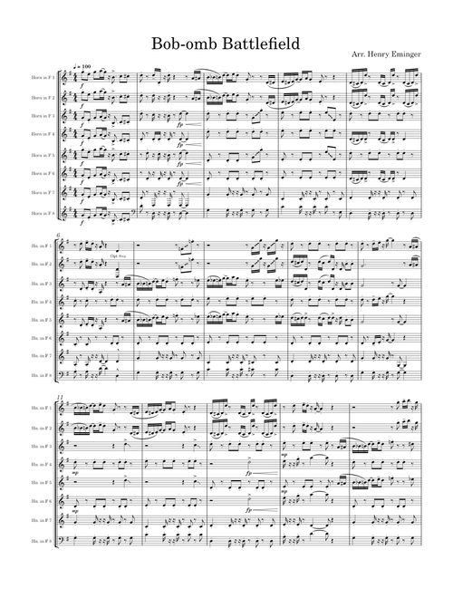 Bob-omb battlefield – arr. Henry Eminger