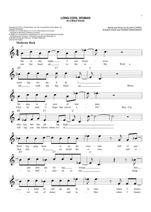 long cool woman in a black dress tabs LONG COOL WOMAN IN A BLACK DRESS - Guitar lesson with tabs - The Hollies