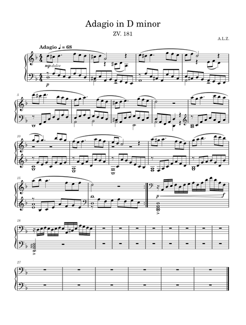 sonata in d minor – zavierlong