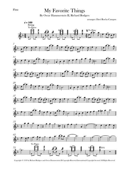My Favorite Things (Arr. Davi Rocha Campos) - John Coltrane (Flute Solo)