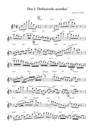 Joy Spring para Saxo Alto Sheet Music with Chords for Saxophone