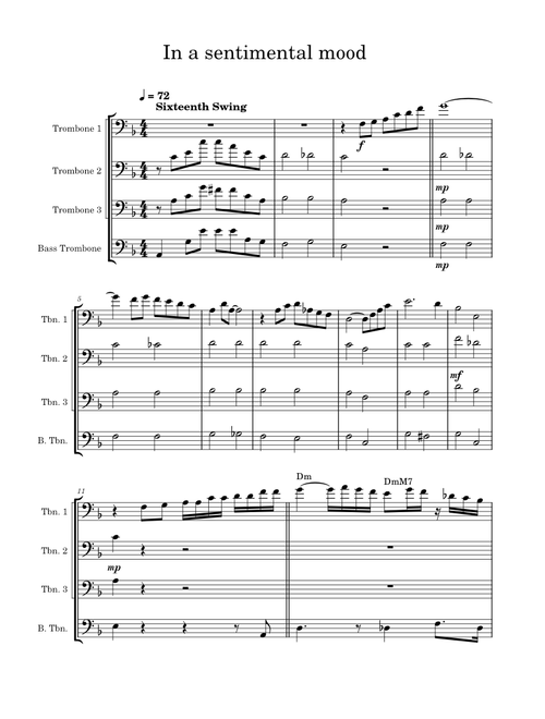 In a sentimental mood – Duke Ellington