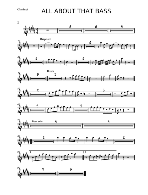 All about that bass – Postmodern Jukebox ALL ABOUT THAT BASS clarinet