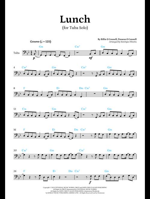 Lunch (Arr. Henrique Oliveira) - Billie Eilish (Tuba Solo)