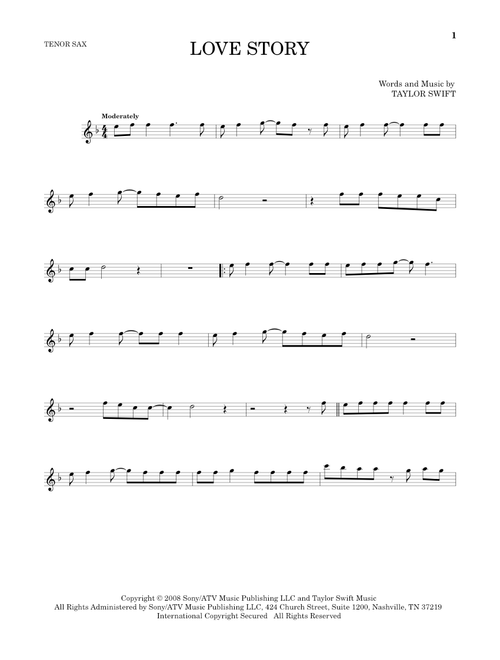 Love Story - Taylor Swift (Tenor Sax Solo)