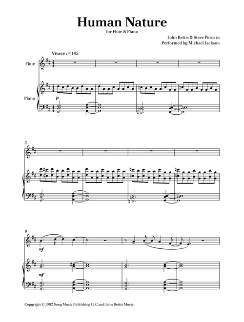 Human Nature (Arr. Caio Costa) - Michael Jackson (Flute and Piano)