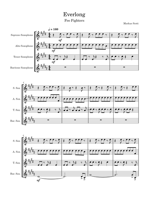 Everlong – Foo Fighters Sax Quartet