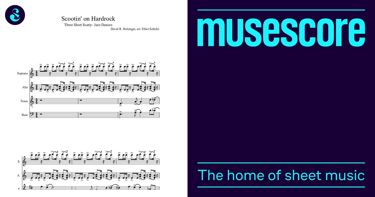 Scootin' on Hardrock 吹奏楽スコアセット Scootin' on Hardrock, vocal arrangement Sheet Music for Bass
