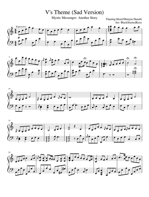 V's Theme (Piano/Sad Version)