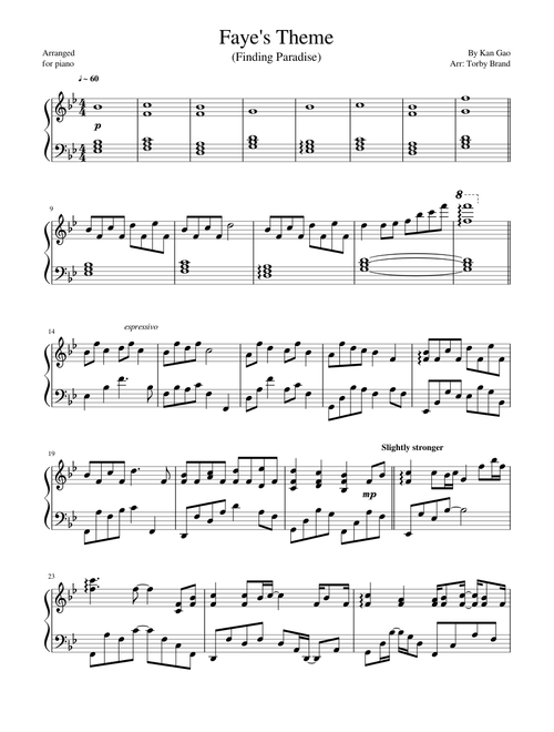 Faye's Theme (Finding Paradise)