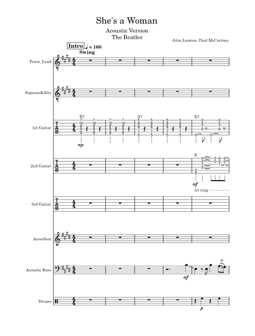 She's A Woman – The Beatles (Acoustic Version)