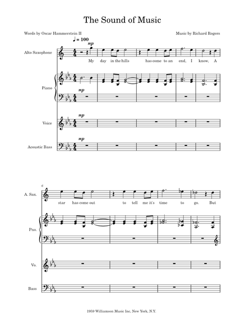 The Sound Of Music (from The Sound of Music) – Rodgers & Hammerstein