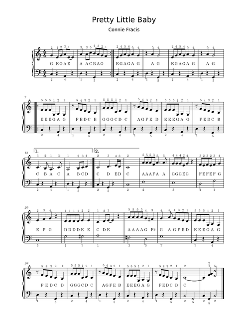 Pretty Little Baby easy version