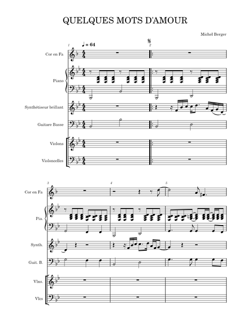 quelques mots d'amour – Michel Berger