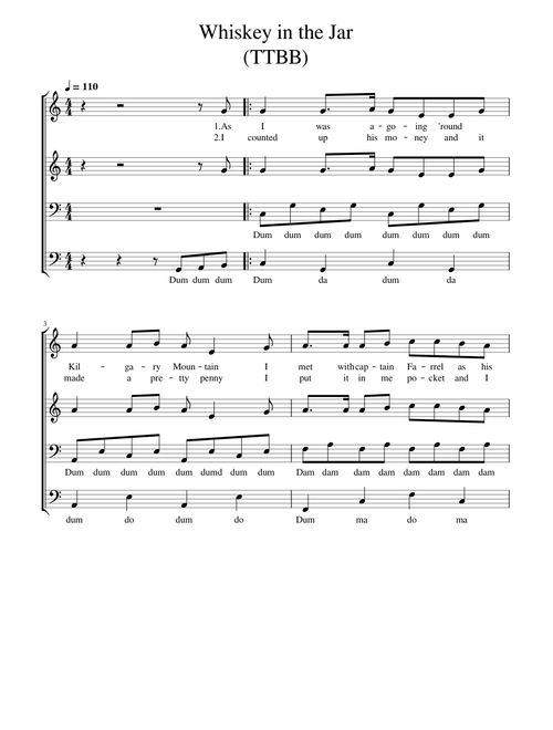 Whiskey In The Jar - Men's Choir