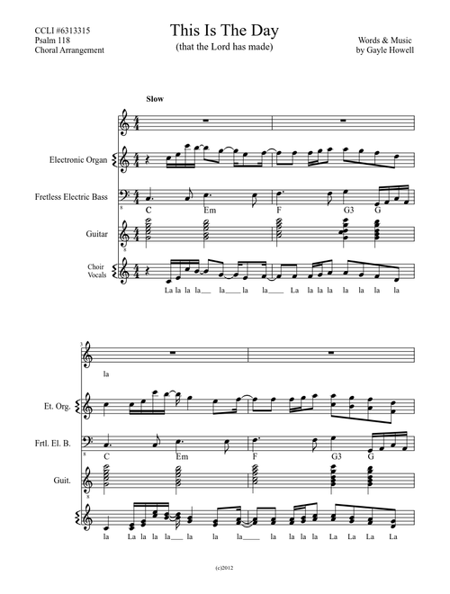 This is the Day (choral arrangement)