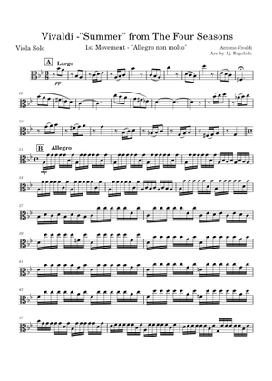 Summer (from The Four Seasons) – Antonio Vivaldi Sheet Music for Violin ...