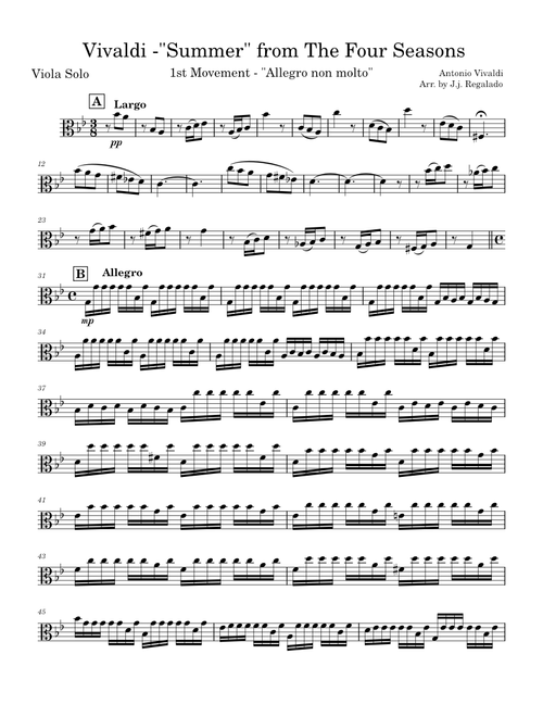 Summer (from The Four Seasons) – Antonio Vivaldi