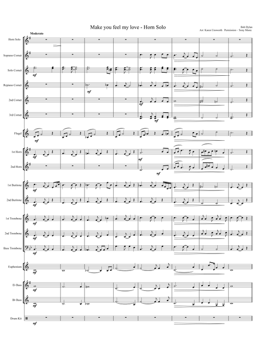 Make You Feel My Love (Arr. KUnsworth) - Adele (Brass Band)