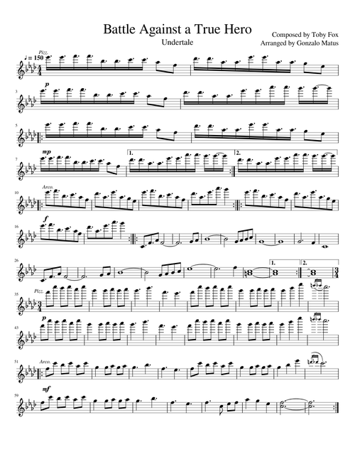 Battle Against a True Hero - Violin Solo