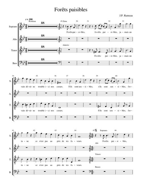 Forêts Paisibles (Extrait des "Indes Galantes" )
