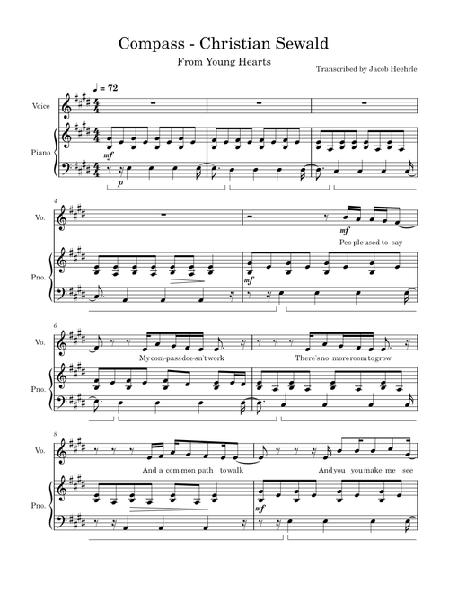 Young Hearts - Ruben De Gheselle - Anthony Schatteman sheet Young Hearts - Ruben De Gheselle - Anthony Schatteman sheet