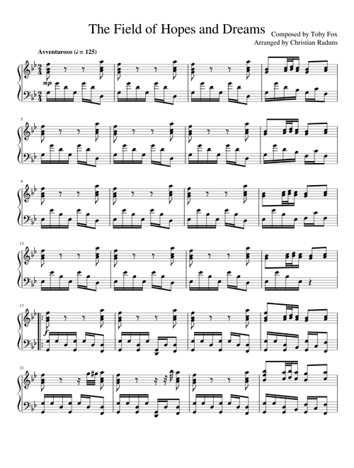 The Field of Hopes and Dreams (Deltarune) - Arranged for Piano
