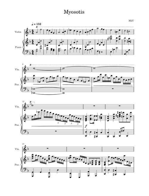 Myosotis - Violin & Piano Accompaniment