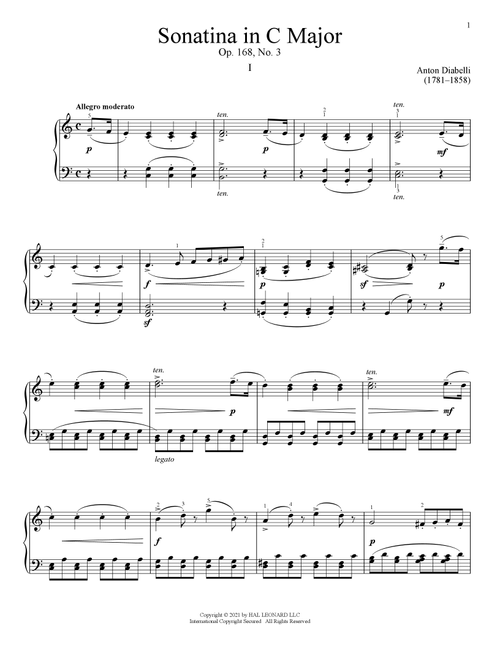 Sonatina In C Major, Op. 168, No. 3 - Anton Diabelli (Piano Solo)